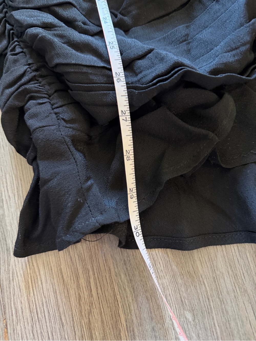 Forever 21 Black Ruched Wrap Mini Dress with Puff Sleeves - Picture 9 of 11